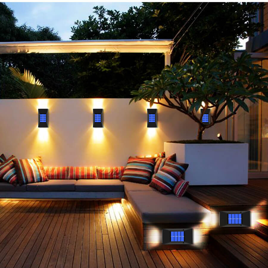 Solar-powered outdoor Patio Wall Light