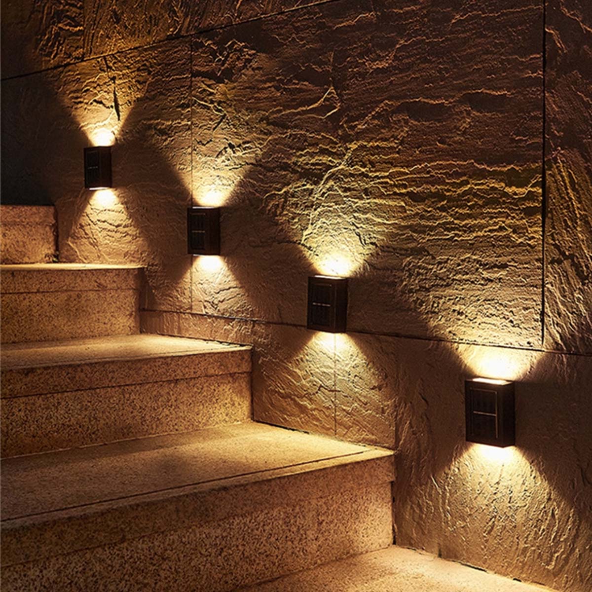 Solar-powered outdoor Patio Wall Light