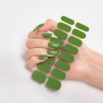 Solid Colours Nail Stickers (16 tips/set)