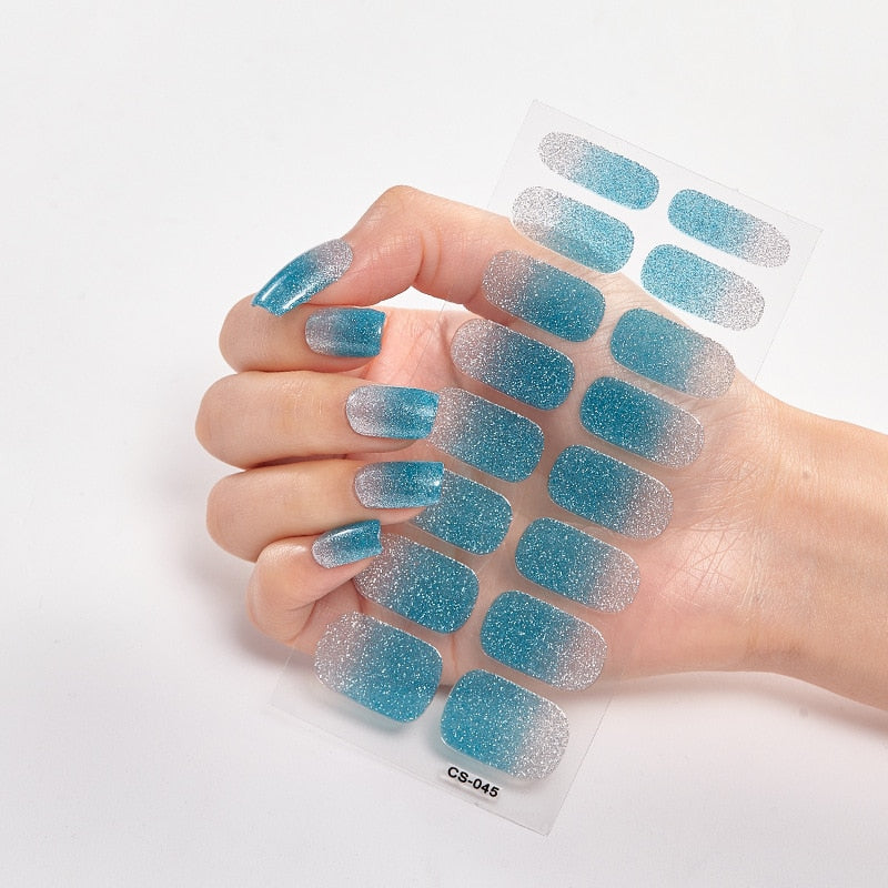Solid Colours Nail Stickers (16 tips/set)