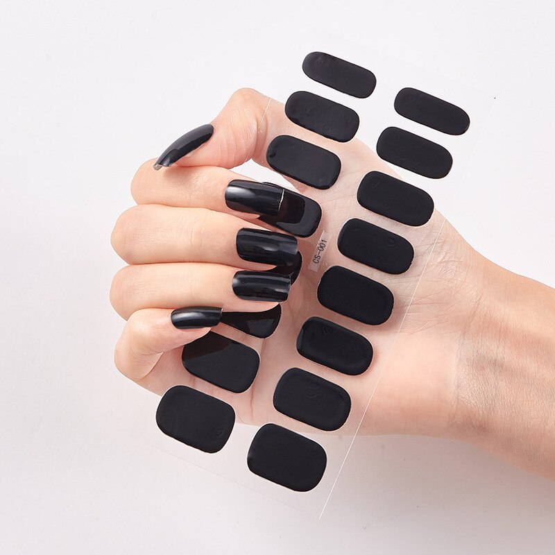 Solid Colours Nail Stickers (16 tips/set)