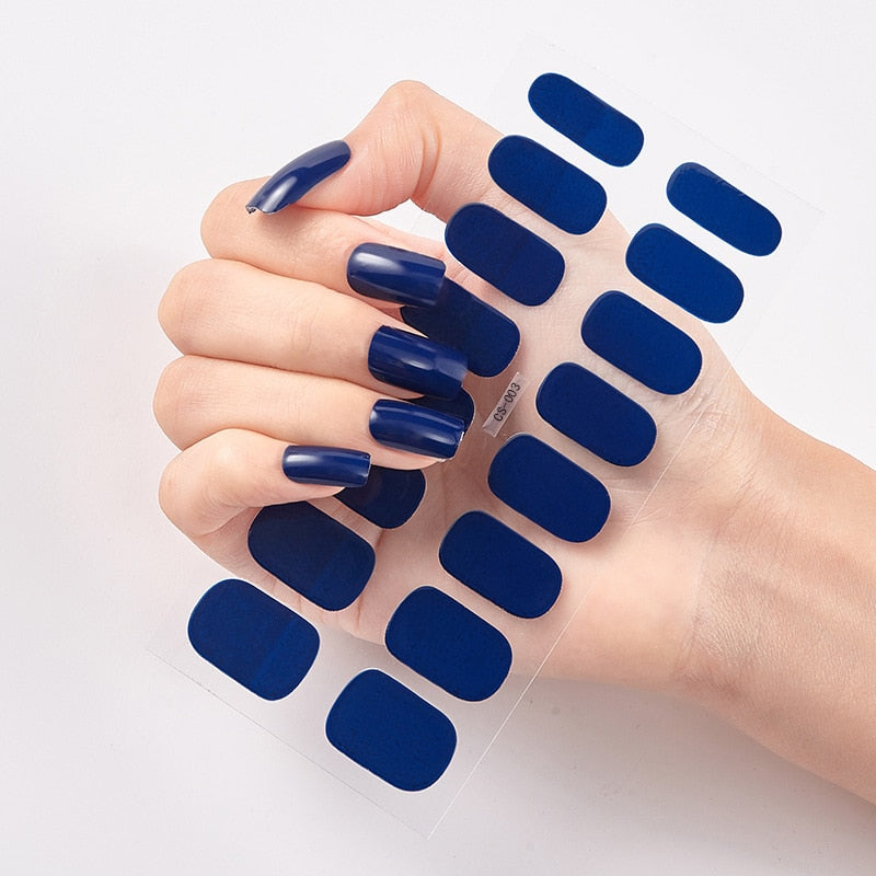 Solid Colours Nail Stickers (16 tips/set)