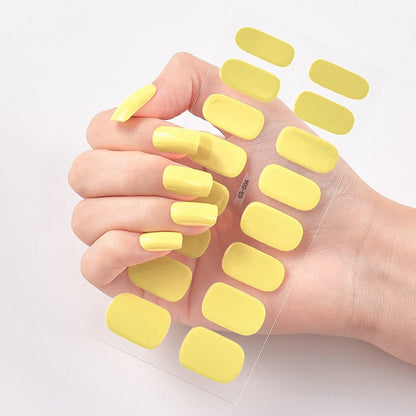 Solid Colours Nail Stickers (16 tips/set)
