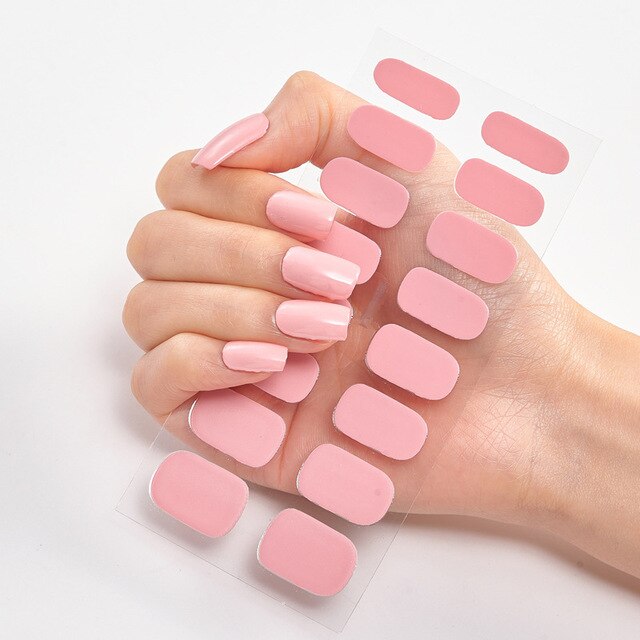 Solid Colours Nail Stickers (16 tips/set)
