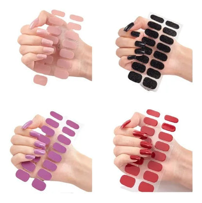 Solid Colours Nail Stickers (16 tips/set)