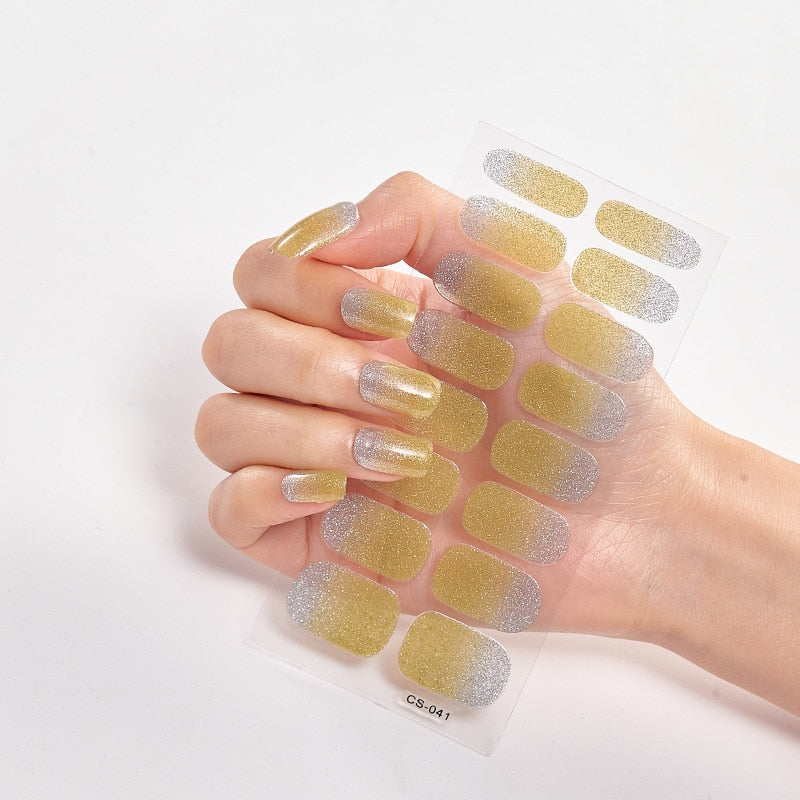 Solid Colours Nail Stickers (16 tips/set)