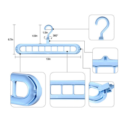 Space-saving 9-hole hanger