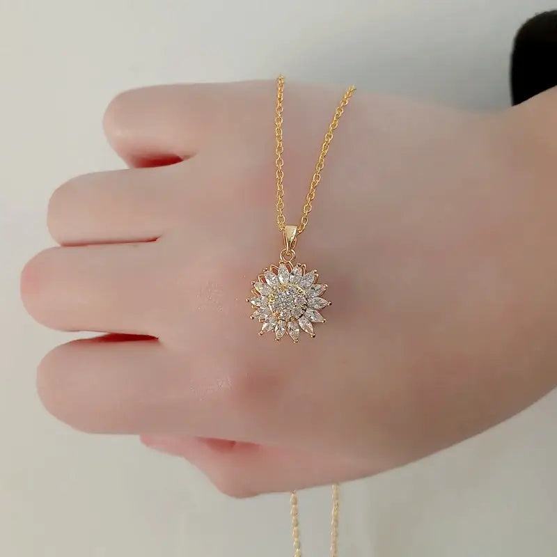 Spinning Sunflower Necklace