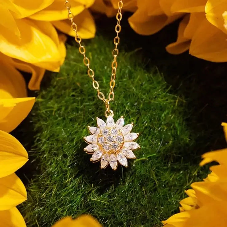 Spinning Sunflower Necklace