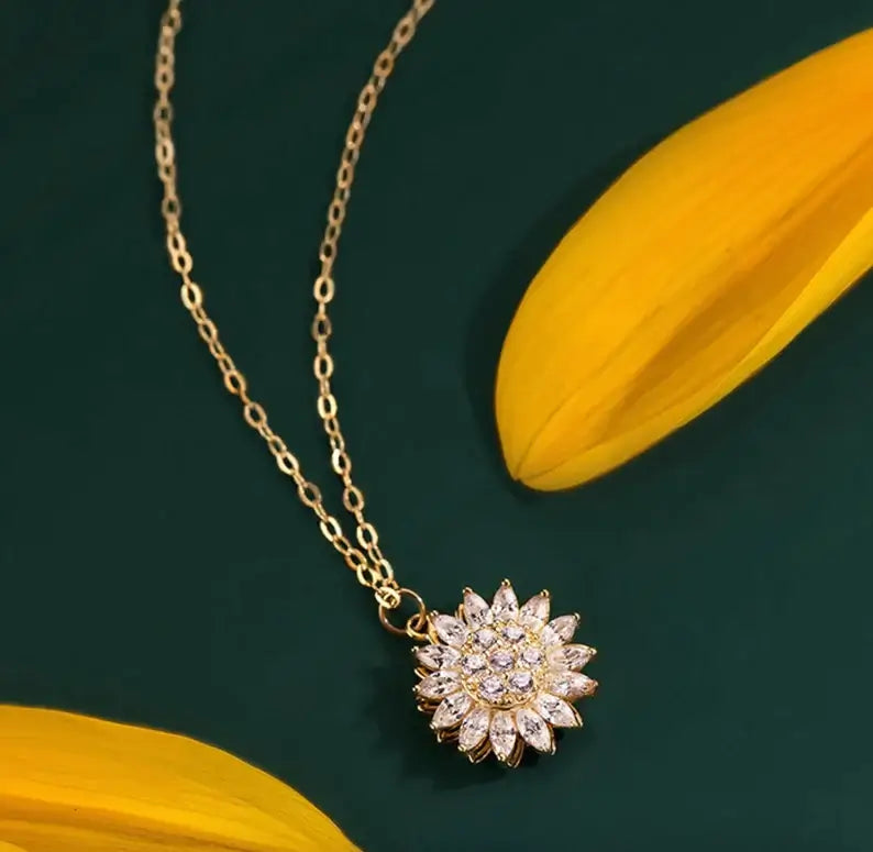 Spinning Sunflower Necklace