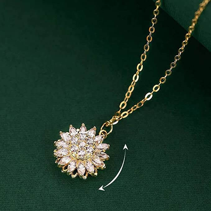 Spinning Sunflower Necklace