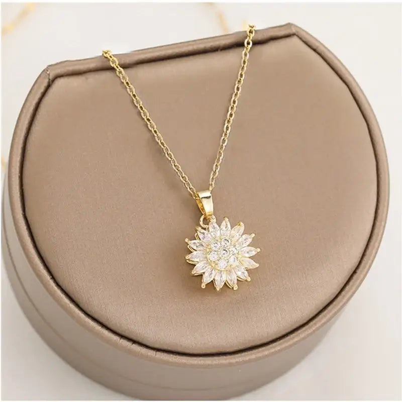 Spinning Sunflower Necklace