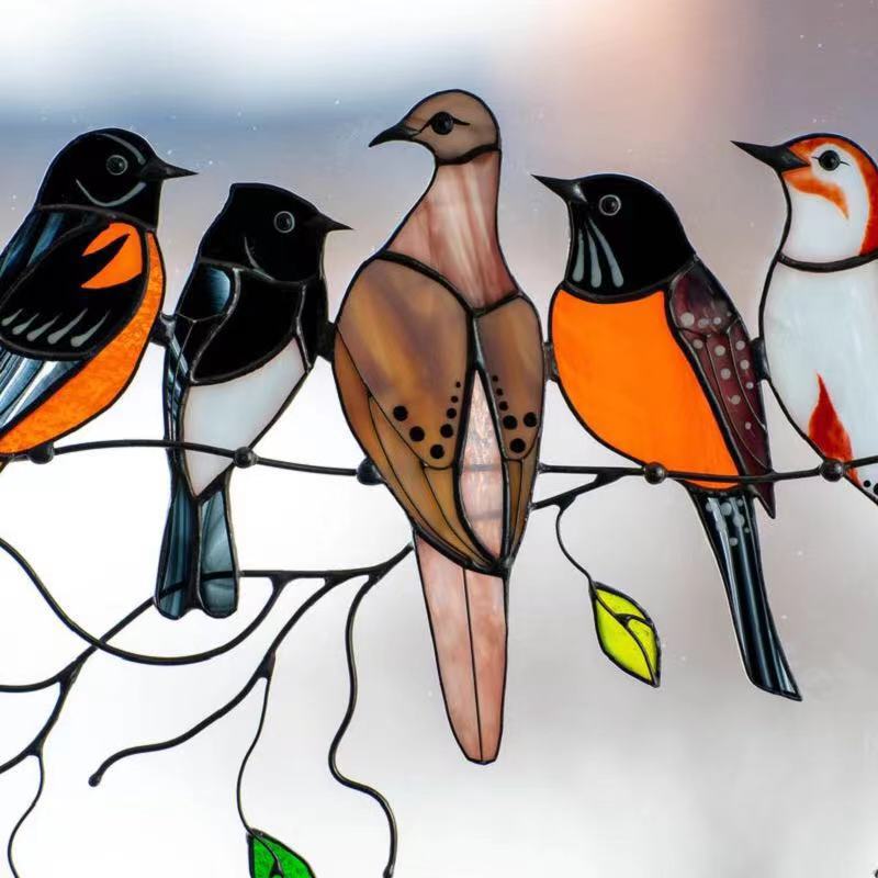 Stained glass bird Suncatcher