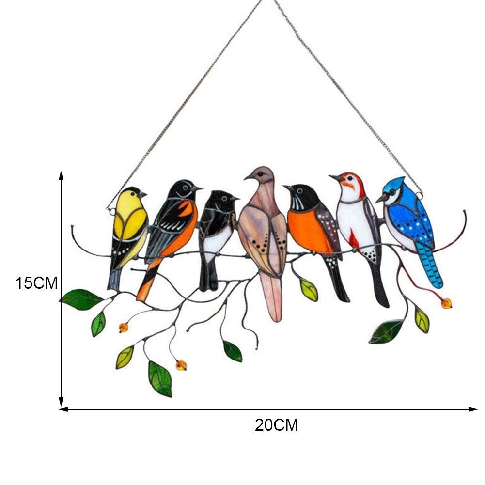 Stained glass bird Suncatcher