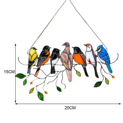 Stained glass bird Suncatcher