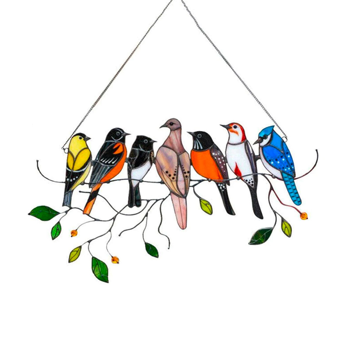 Stained glass bird Suncatcher