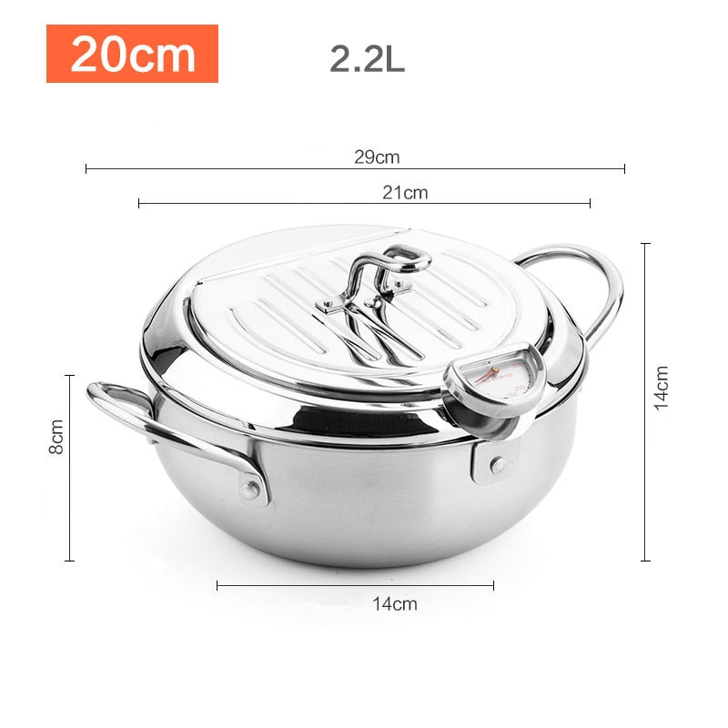 Stainless steel frying pan