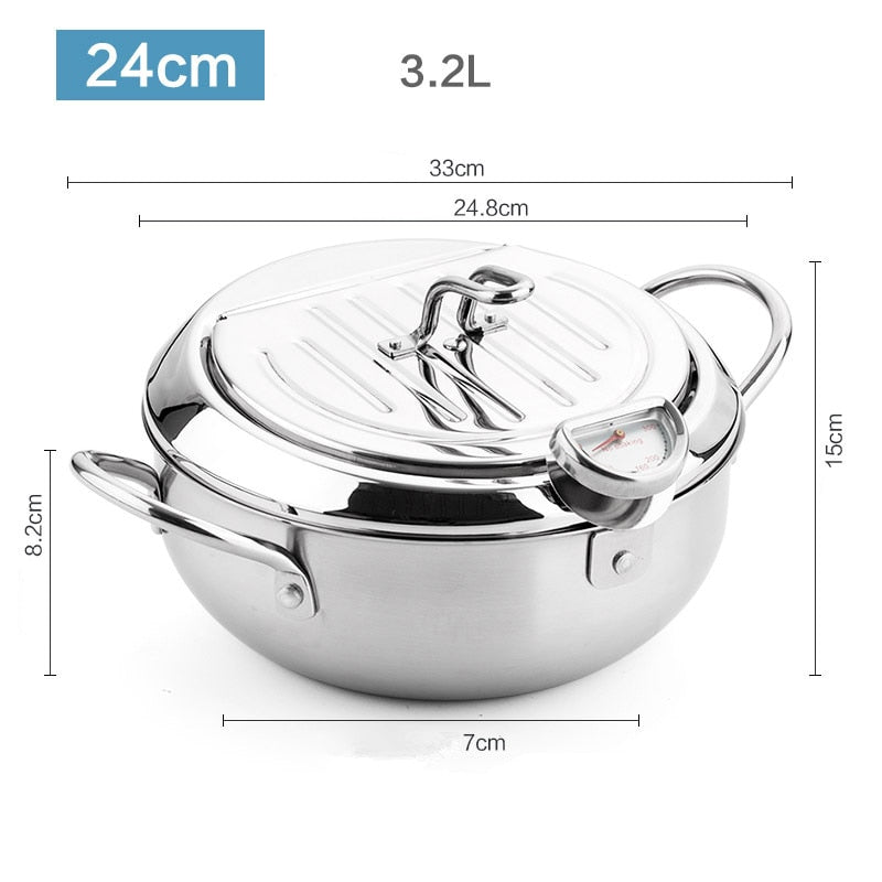 Stainless steel frying pan