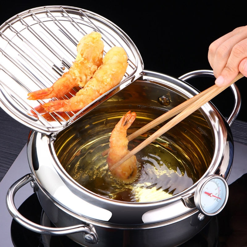Stainless steel frying pan