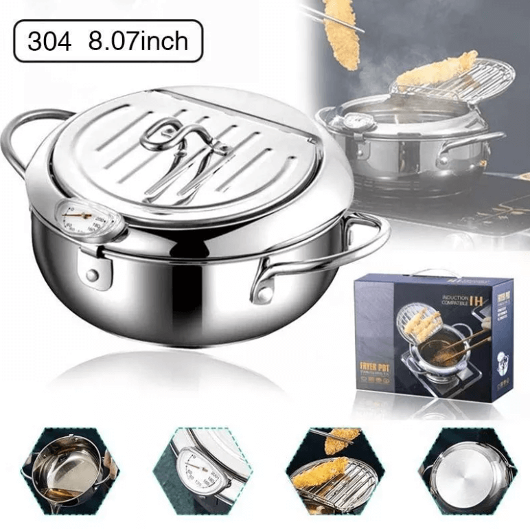 Stainless steel frying pan