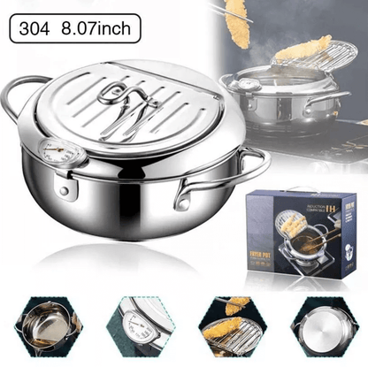 Stainless steel frying pan