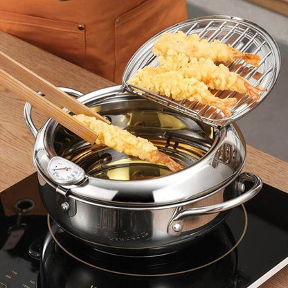 Stainless steel frying pan