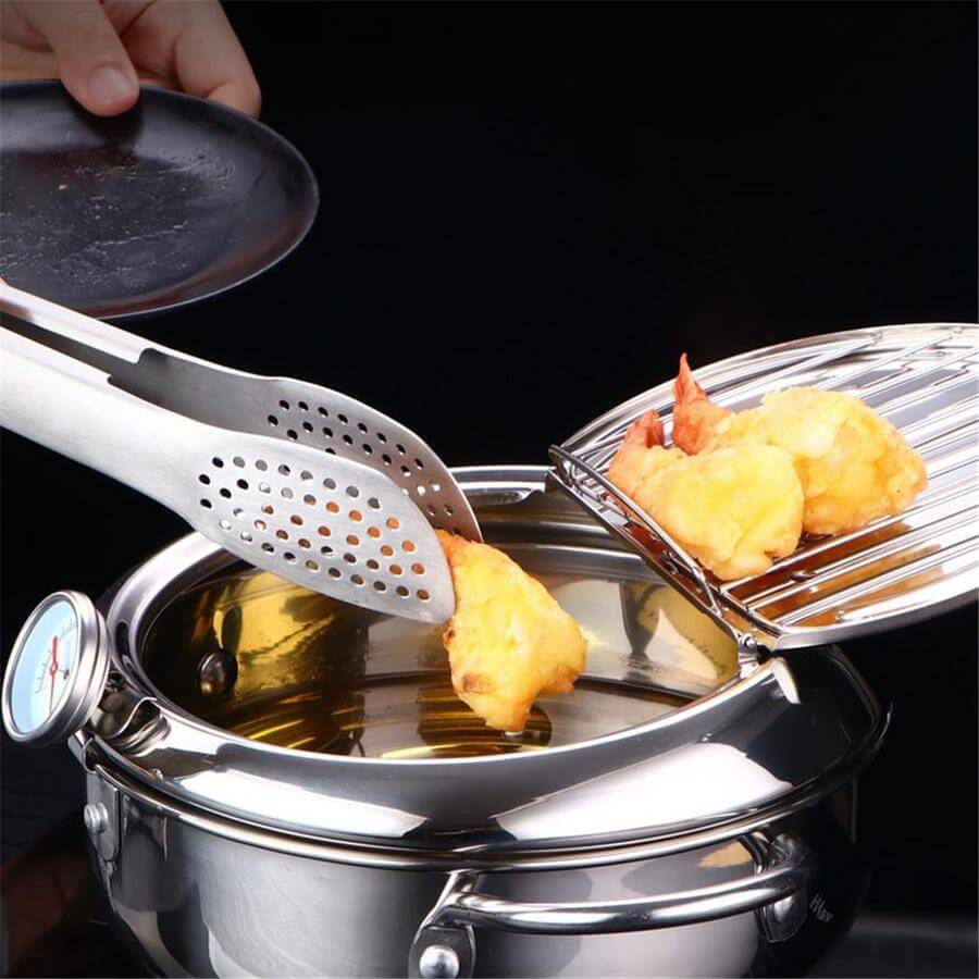 Stainless steel frying pan