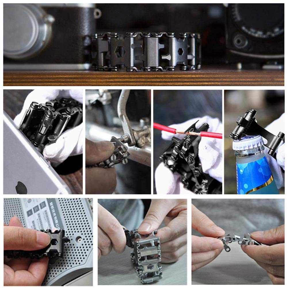 Stainless steel multi-tool bracelet