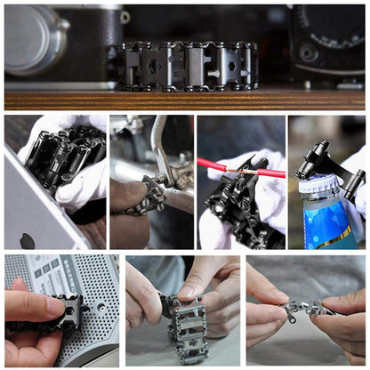 Stainless steel multi-tool bracelet