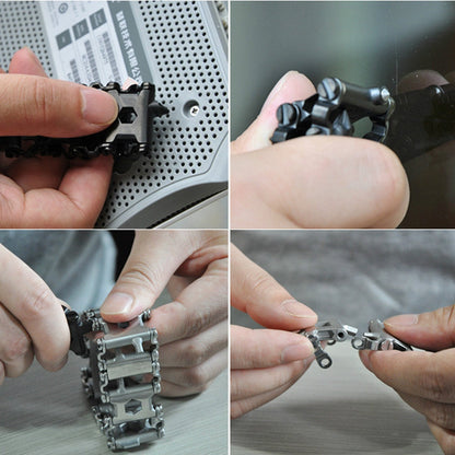 Stainless steel multi-tool bracelet