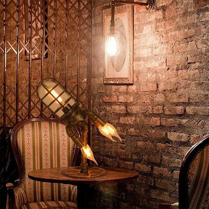 Steampunk Rocket Lamp
