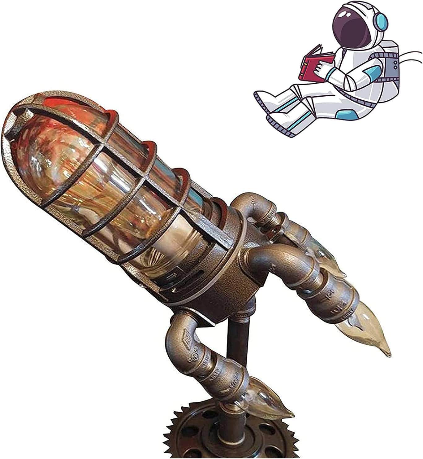 Steampunk Rocket Lamp