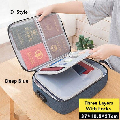 Storage bag for documents