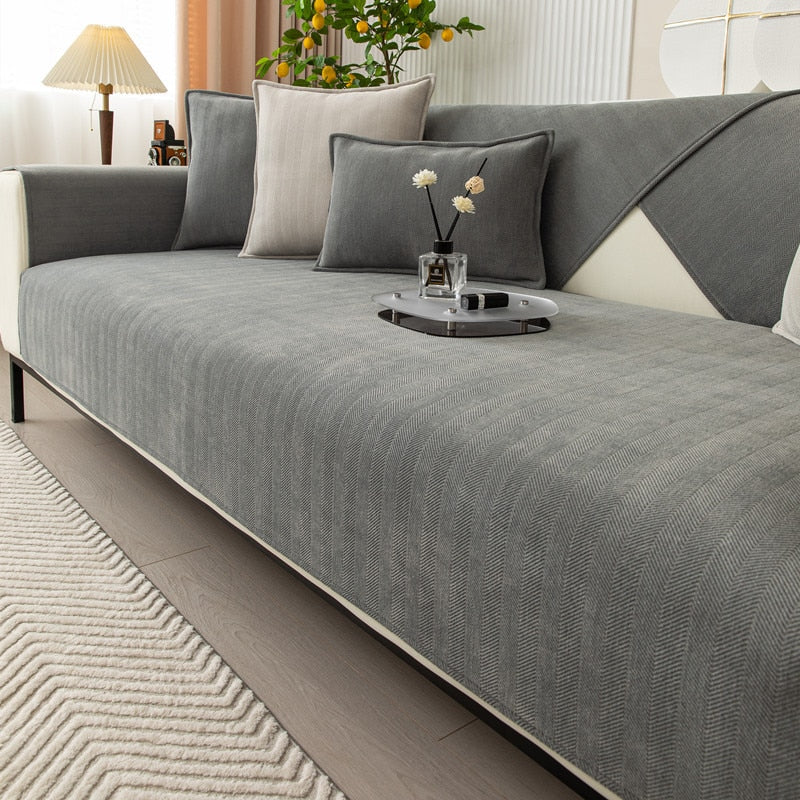 Stretchable sofa cover for 1-seat, 2-seat, 3-seat and corner sofas Polyester-Spandex