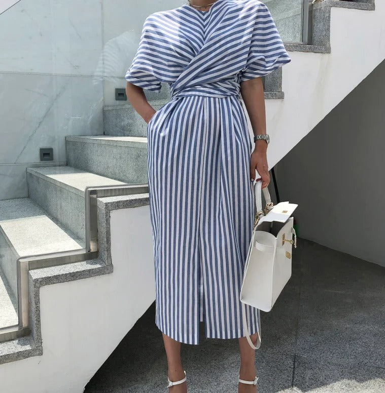 Striped Bandage Dress