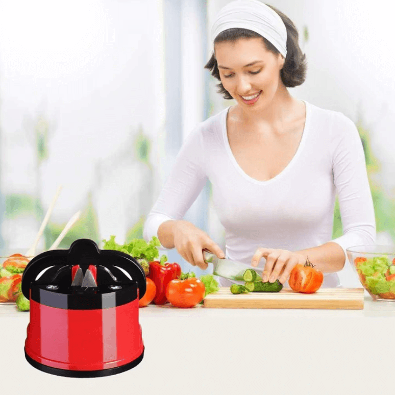 Suction cup knife sharpener