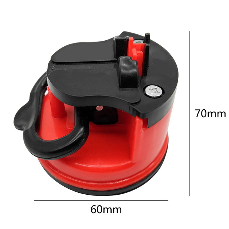Suction cup knife sharpener