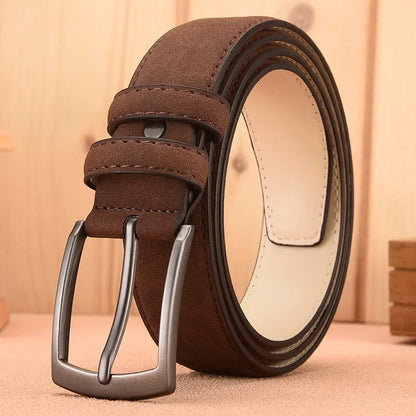 Suede belt for men
