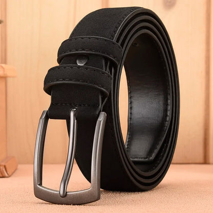 Suede belt for men