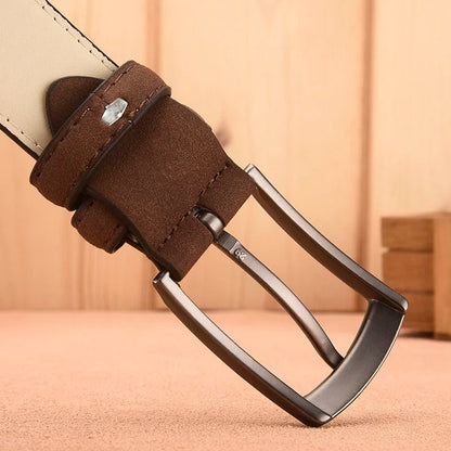 Suede belt for men