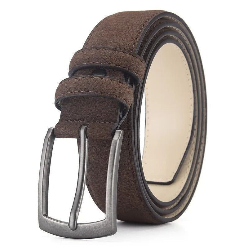Suede belt for men