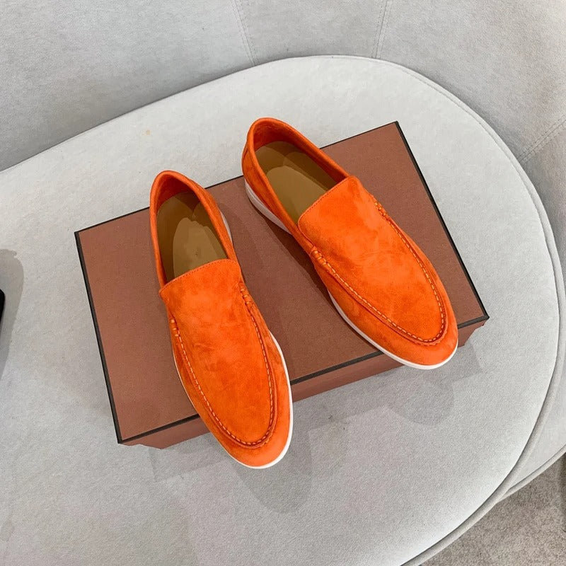 Suede leather style loafers for men