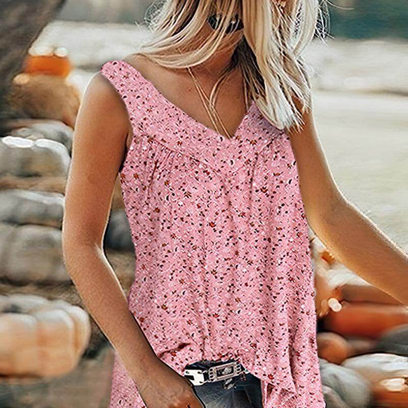 Summer Woman Sleeveless Shirt