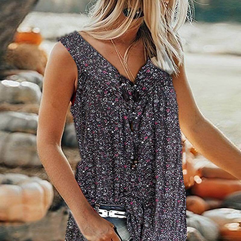 Summer Woman Sleeveless Shirt