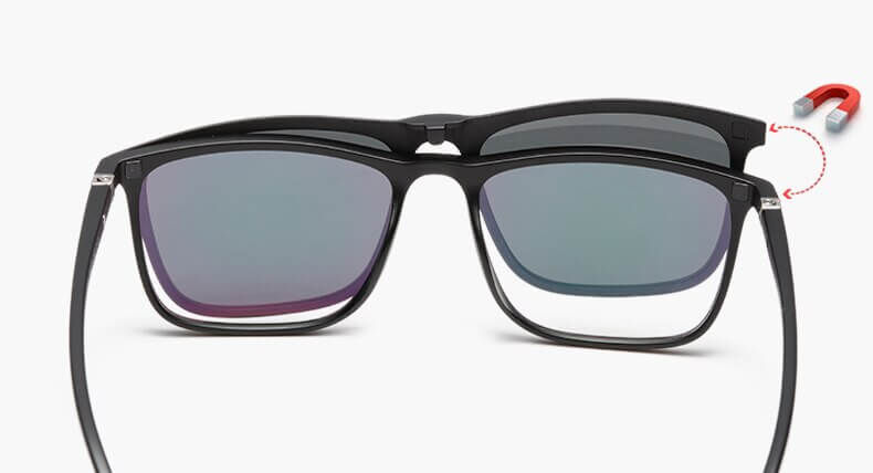 Sunglasses with multiple clips