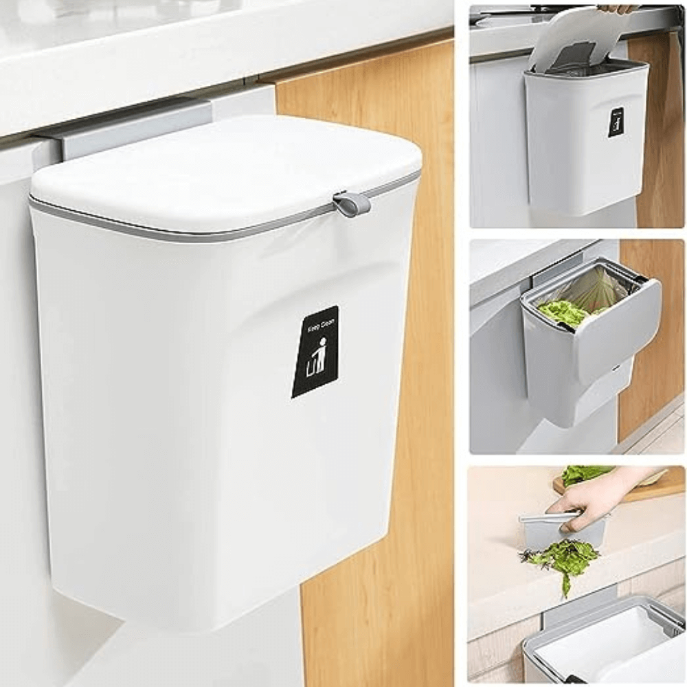 Suspended Waste Bin with Lid
