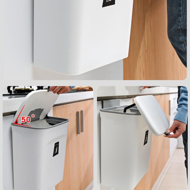 Suspended Waste Bin with Lid