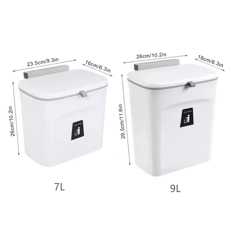 Suspended Waste Bin with Lid