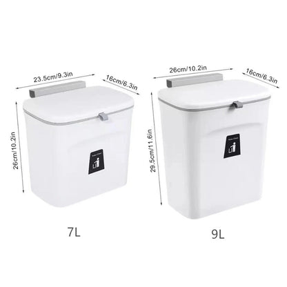 Suspended Waste Bin with Lid