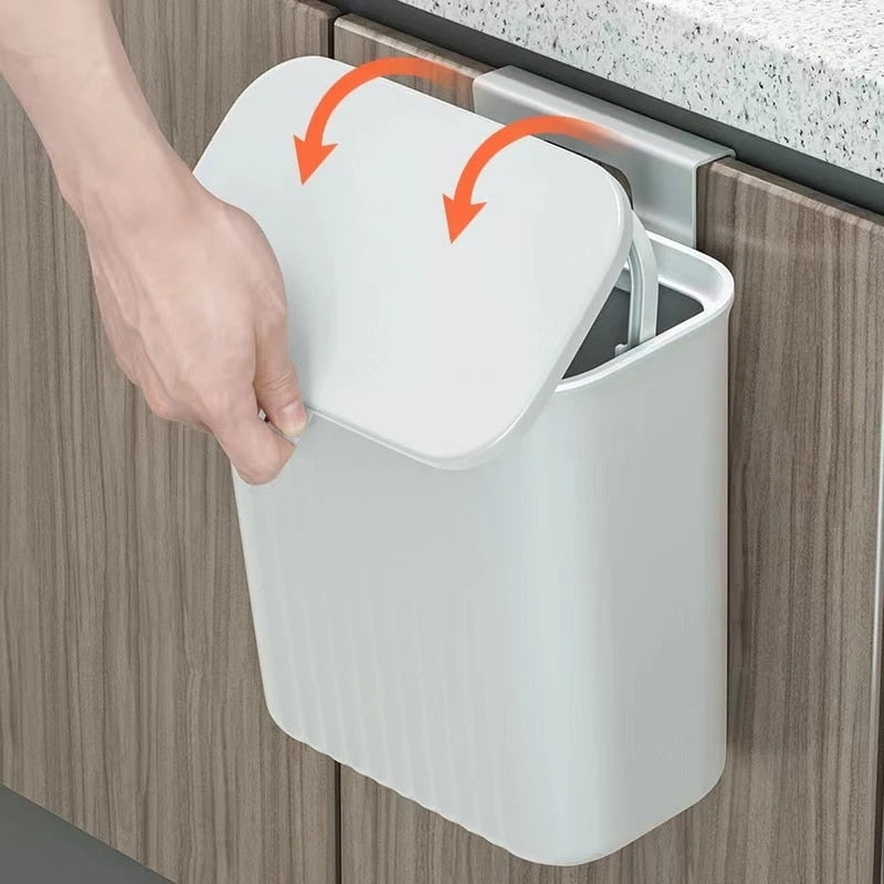 Suspended Waste Bin with Lid